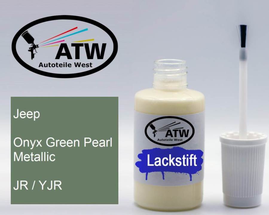 Jeep, Onyx Green Pearl Metallic, JR / YJR: 20ml Lackstift, von ATW Autoteile West.